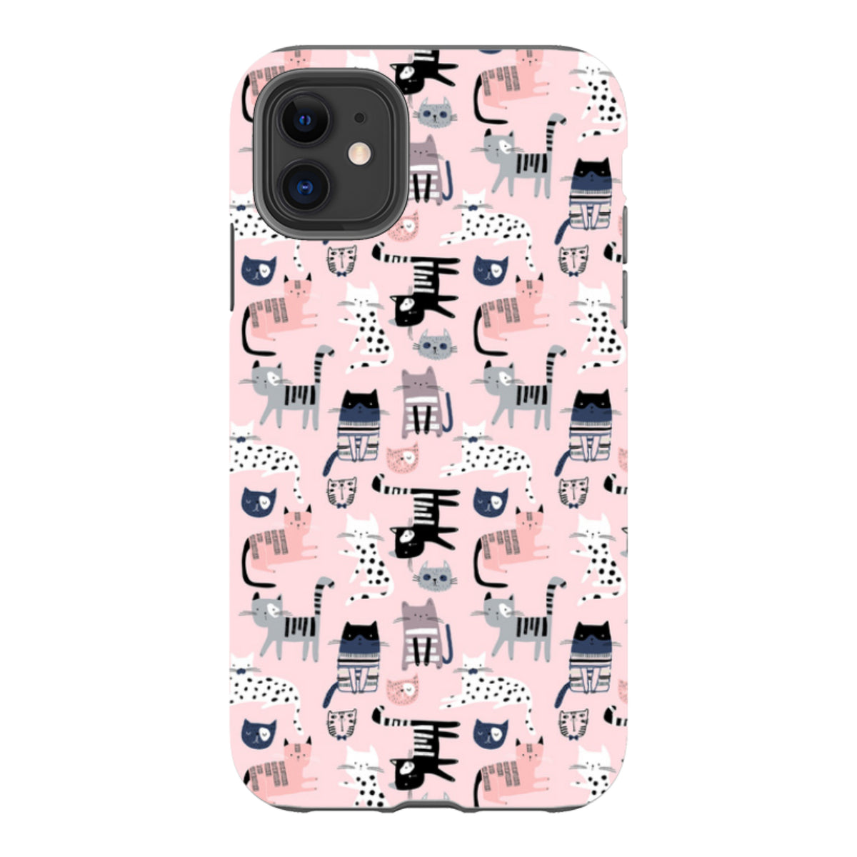 iPhone Tough Case - Cat-titude Pattern