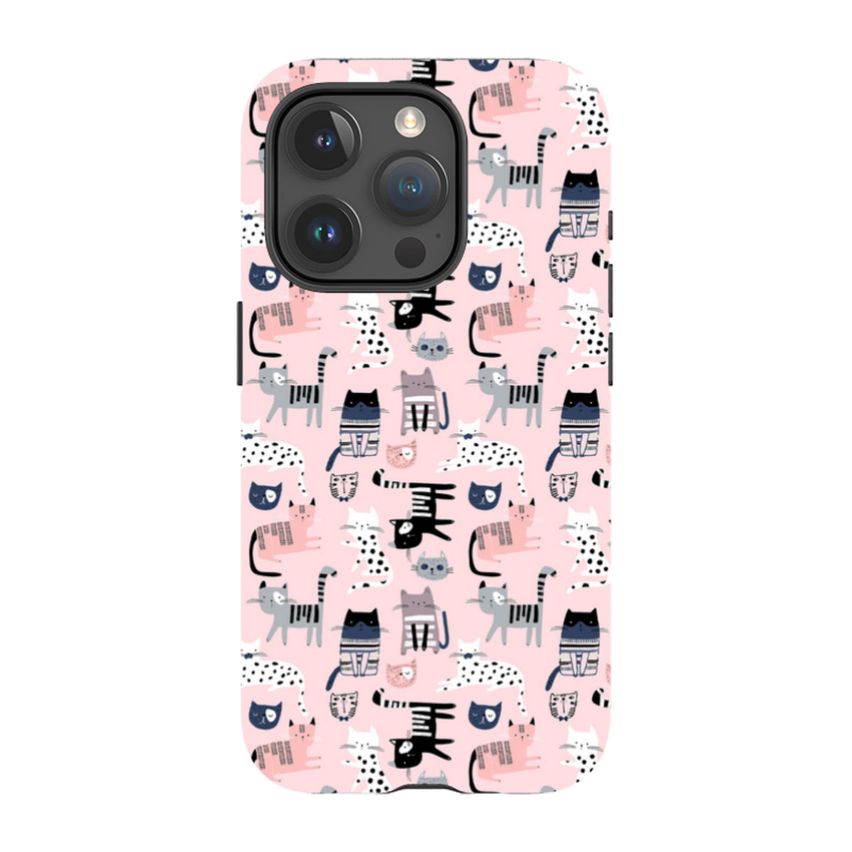 iPhone Tough Case - Cat-titude Pattern