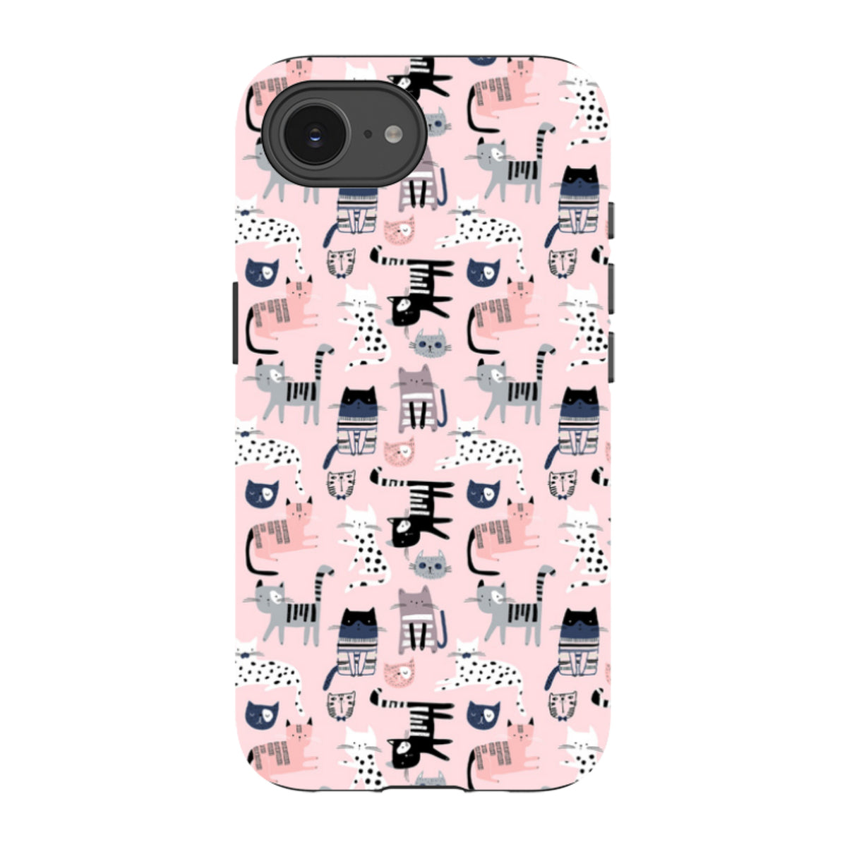 iPhone Tough Case - Cat-titude Pattern