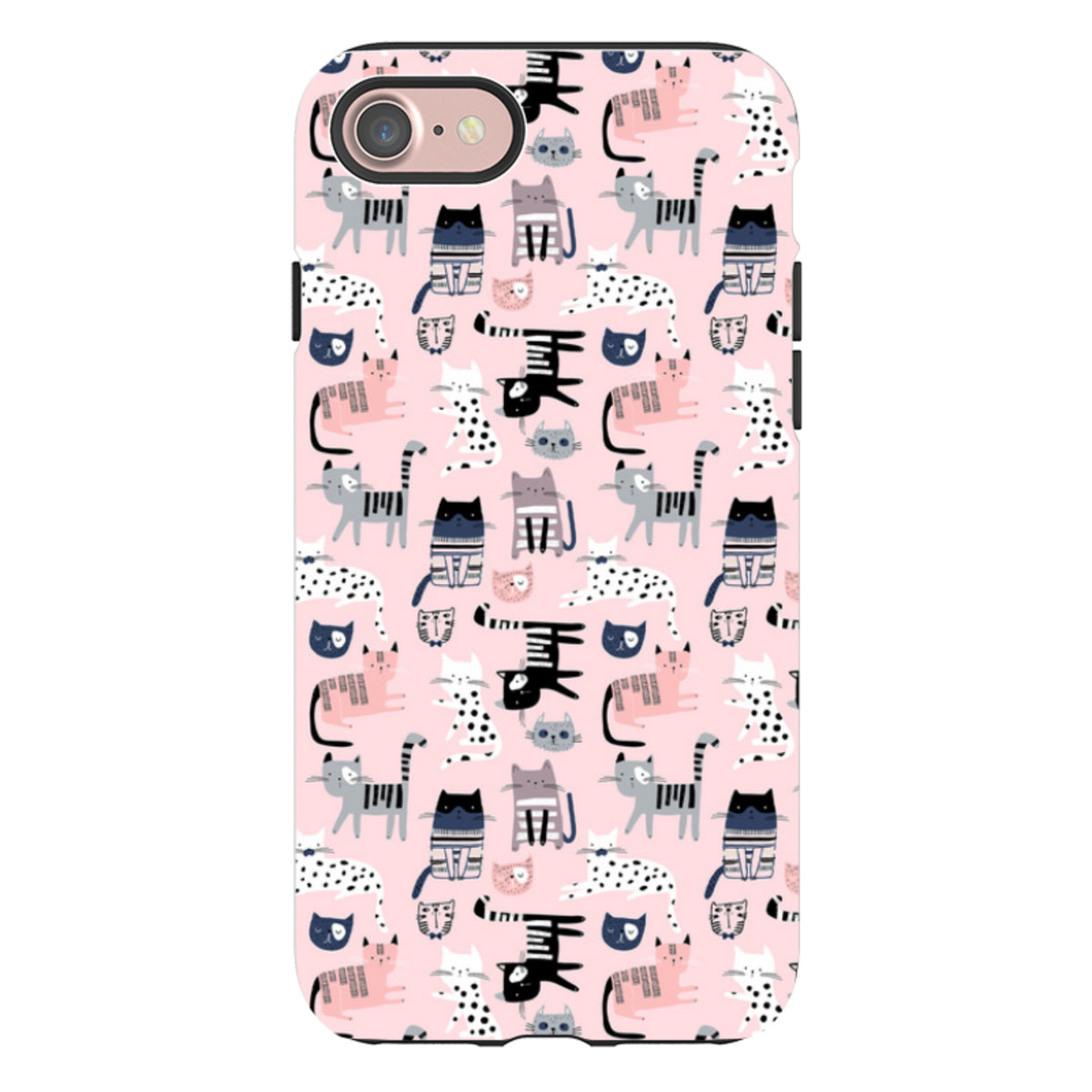iPhone Tough Case - Cat-titude Pattern