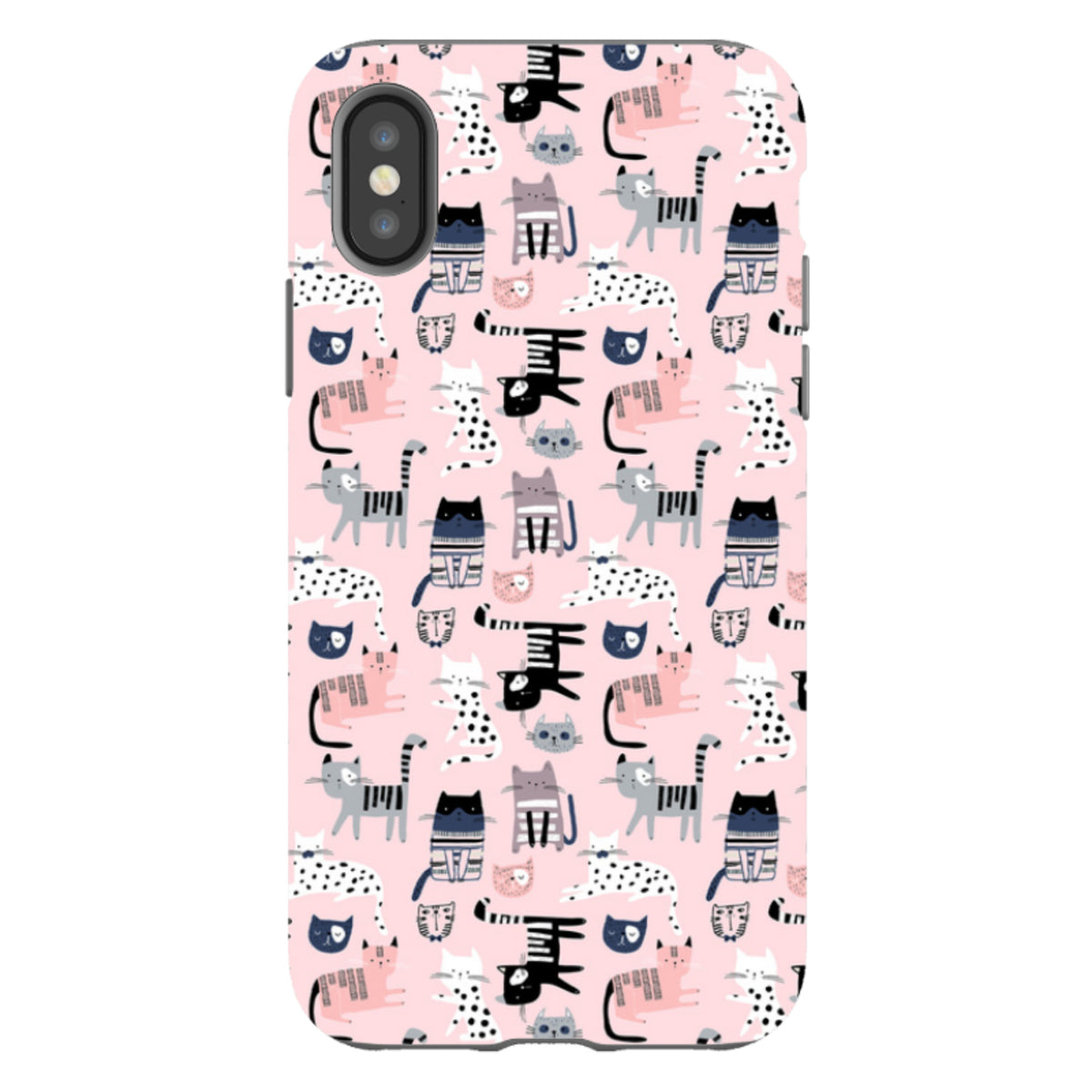 iPhone Tough Case - Cat-titude Pattern