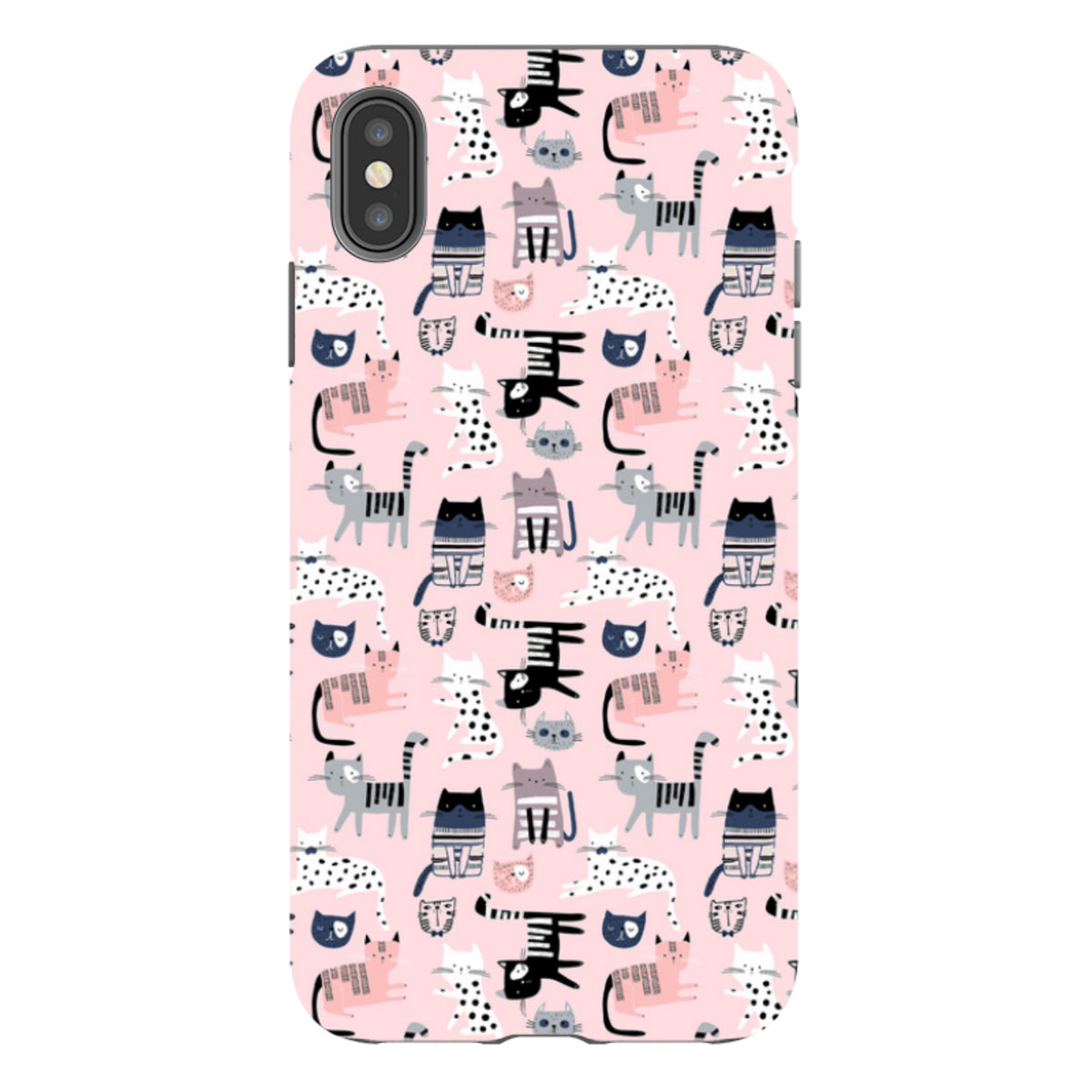 iPhone Tough Case - Cat-titude Pattern