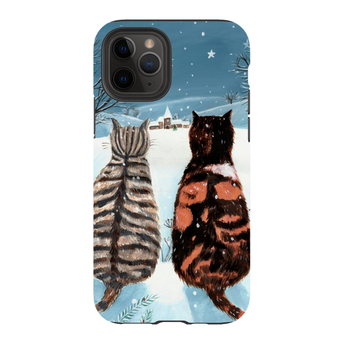 iPhone Удароустойчив кейс - Коледна котка от Mary Stubberfield