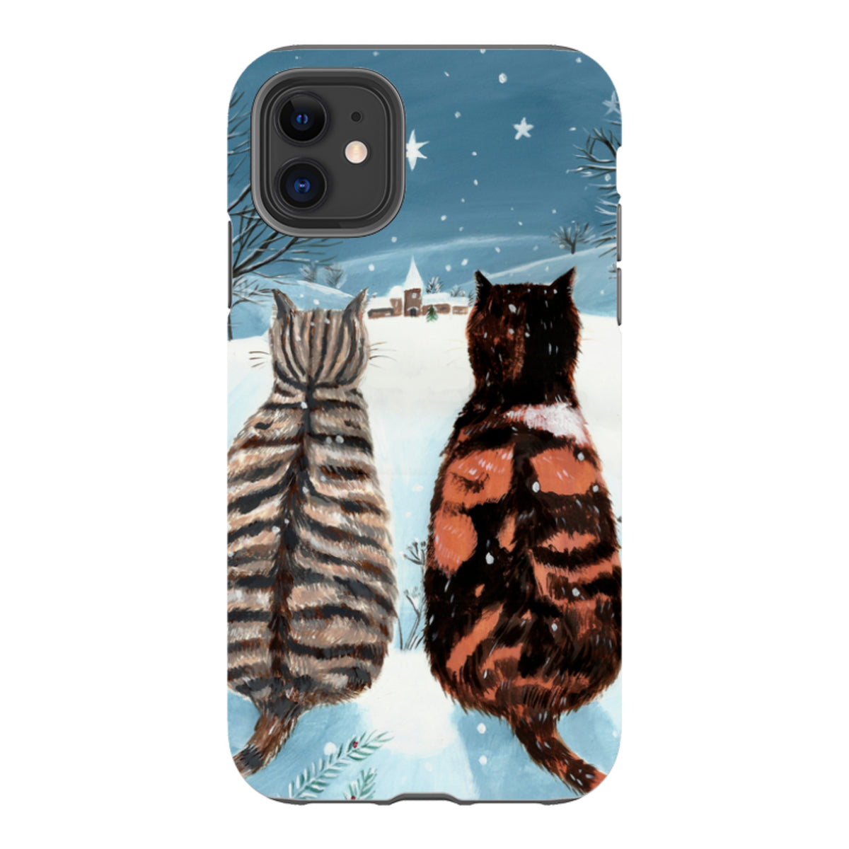 iPhone Удароустойчив кейс - Коледна котка от Mary Stubberfield