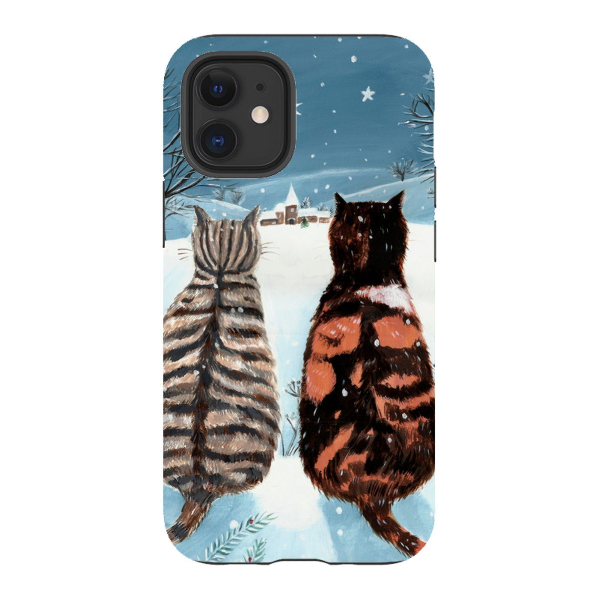 iPhone Удароустойчив кейс - Коледна котка от Mary Stubberfield