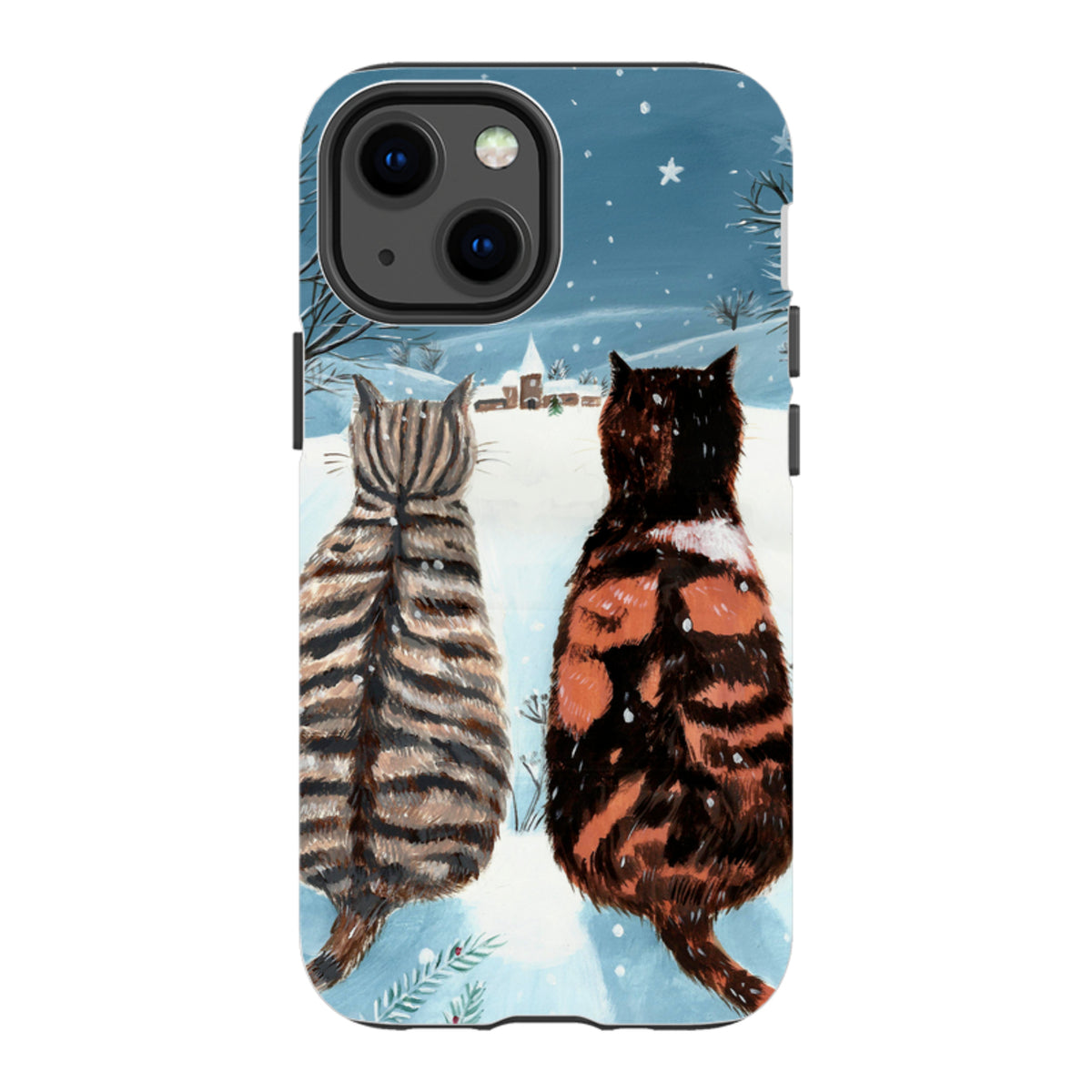 iPhone Удароустойчив кейс - Коледна котка от Mary Stubberfield