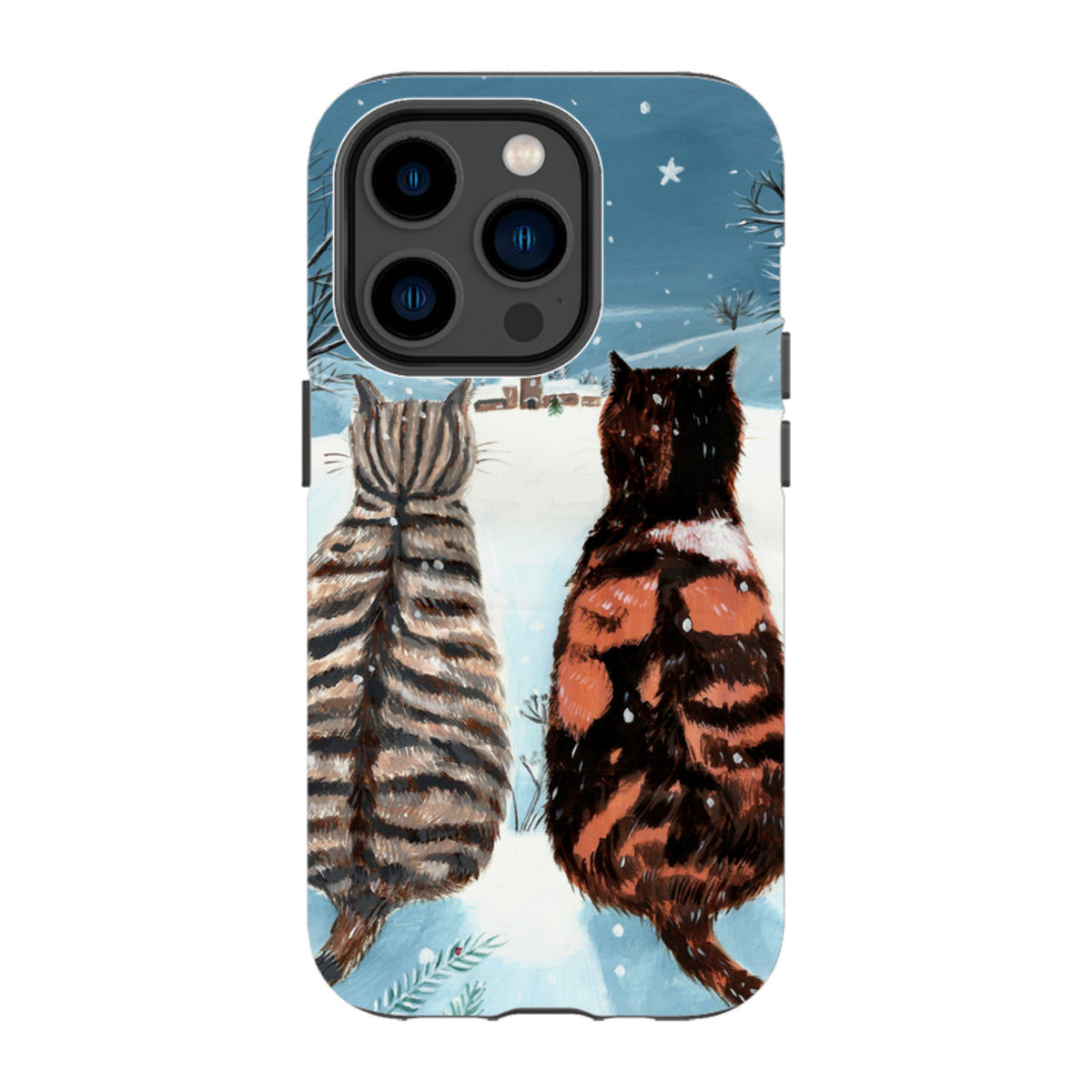 iPhone Удароустойчив кейс - Коледна котка от Mary Stubberfield