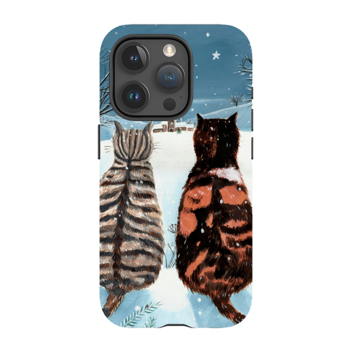 iPhone Удароустойчив кейс - Коледна котка от Mary Stubberfield