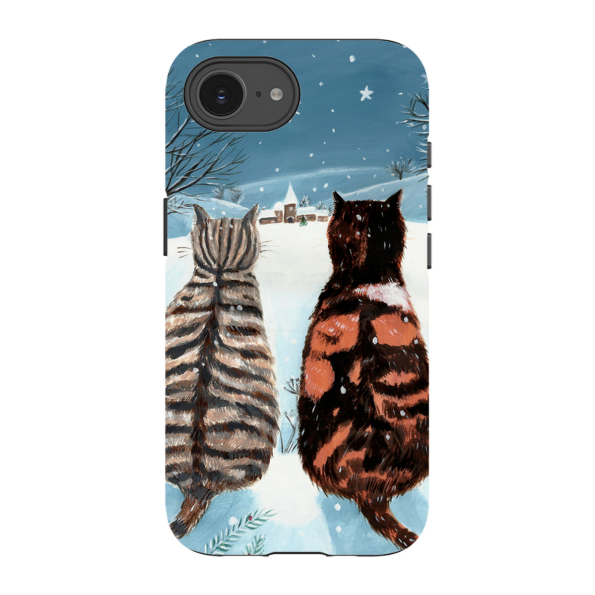 iPhone Удароустойчив кейс - Коледна котка от Mary Stubberfield