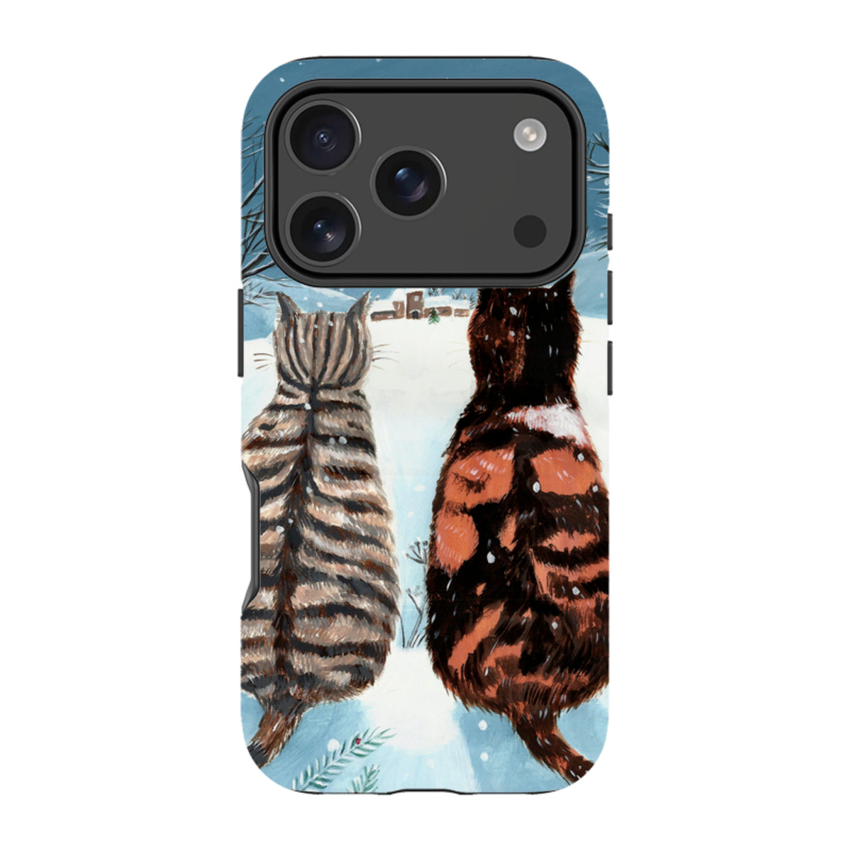 iPhone Удароустойчив кейс - Коледна котка от Mary Stubberfield