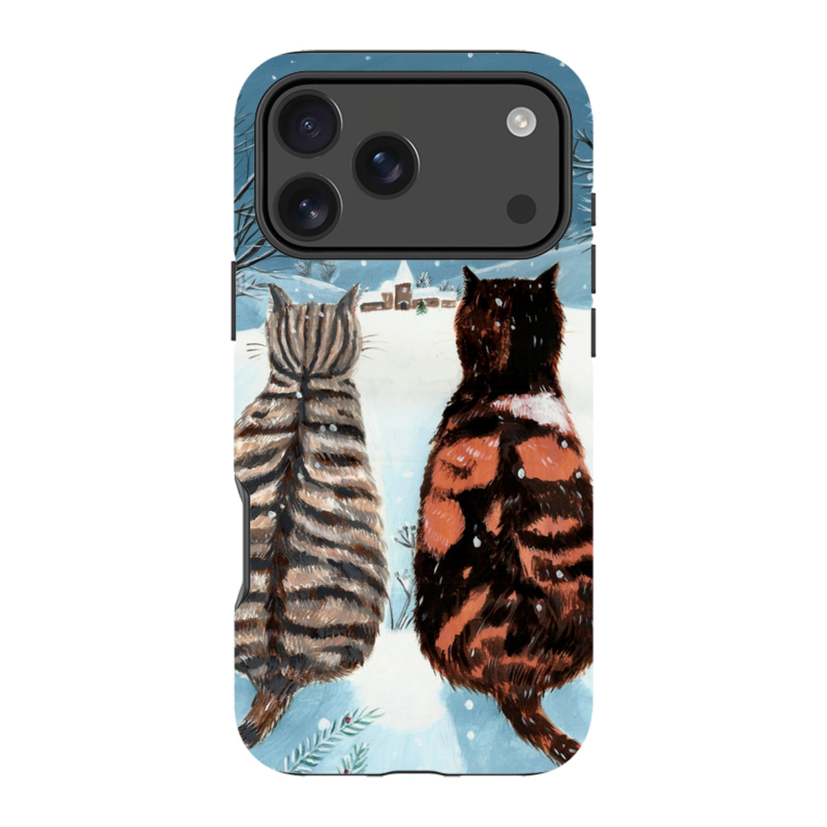iPhone Удароустойчив кейс - Коледна котка от Mary Stubberfield