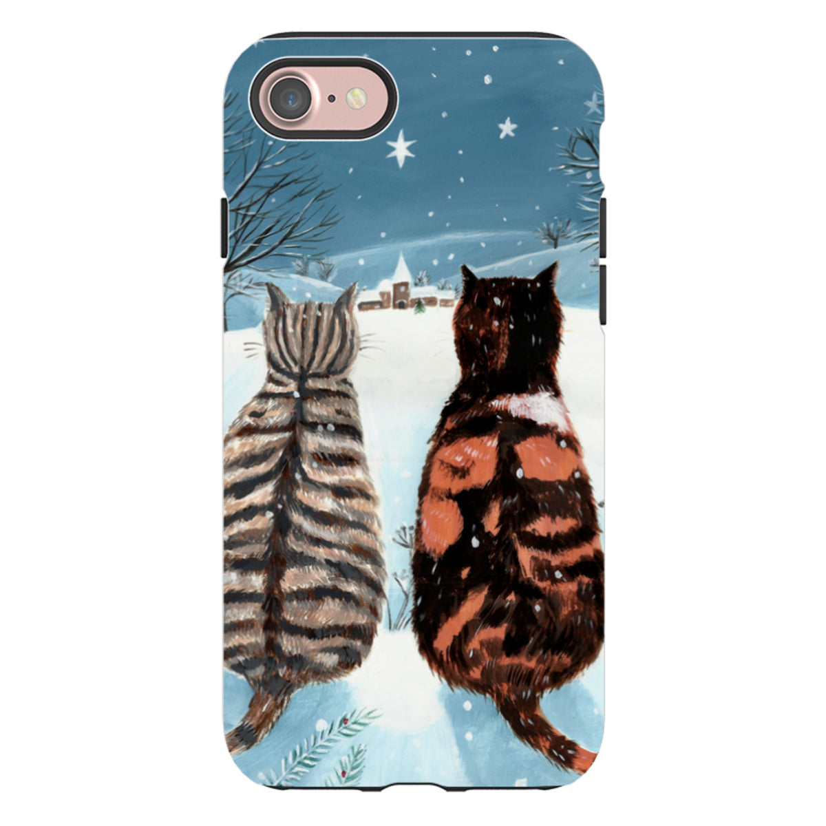 iPhone Удароустойчив кейс - Коледна котка от Mary Stubberfield