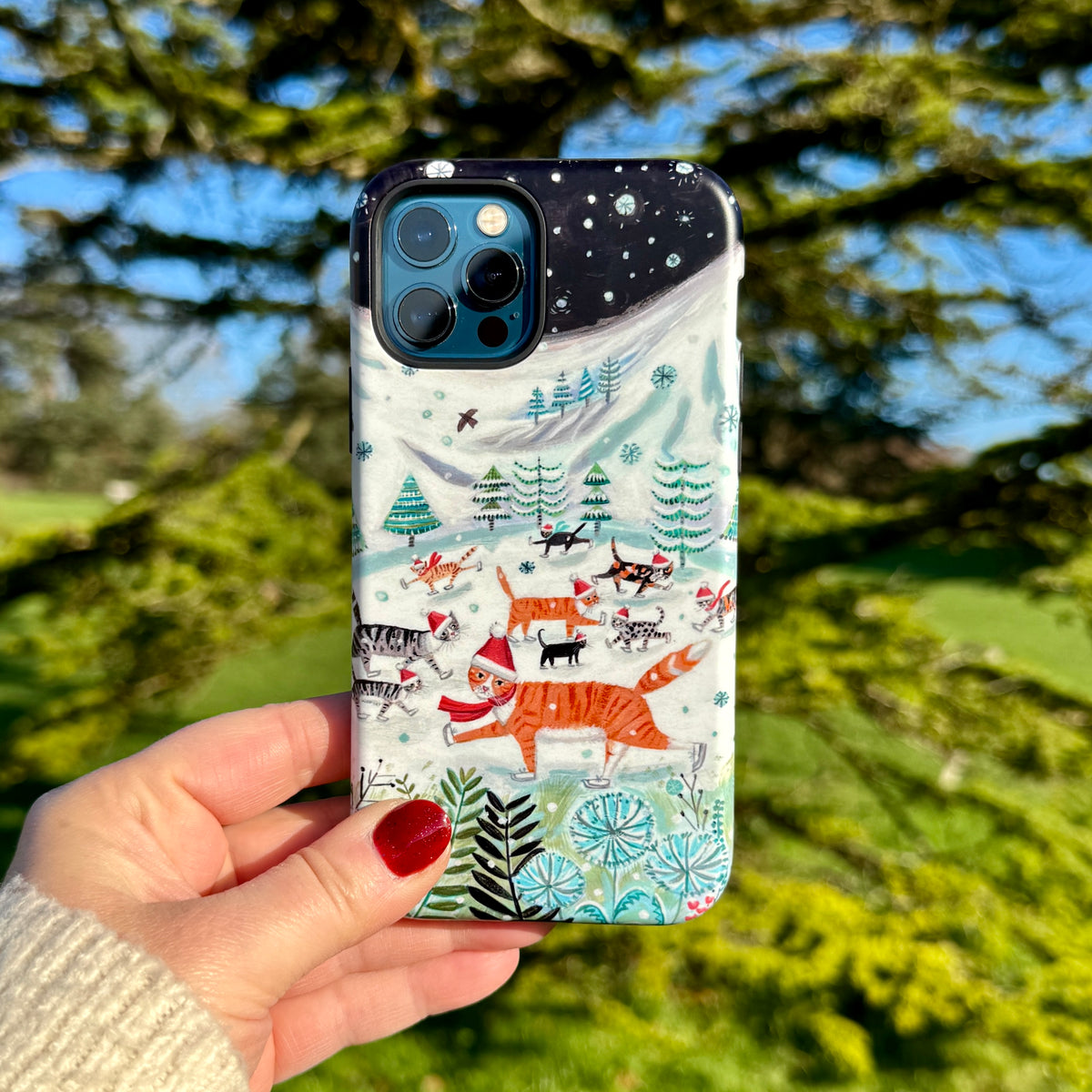 iPhone Tough Case - Cats On Ice By Mary Stubberfield