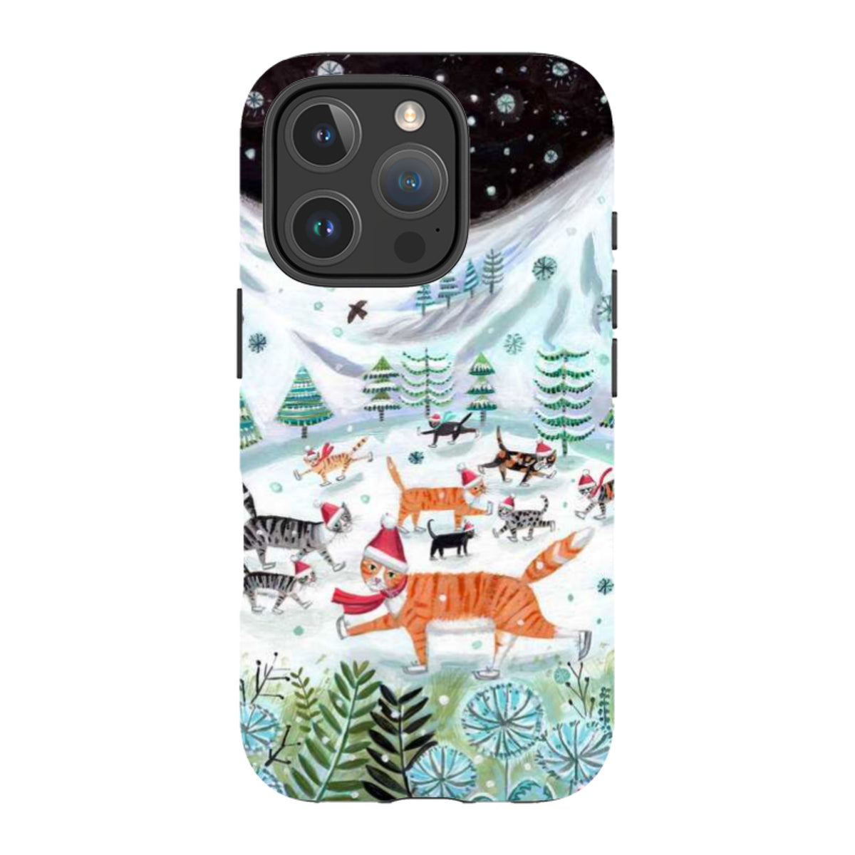 iPhone Tough Case - Cats On Ice By Mary Stubberfield