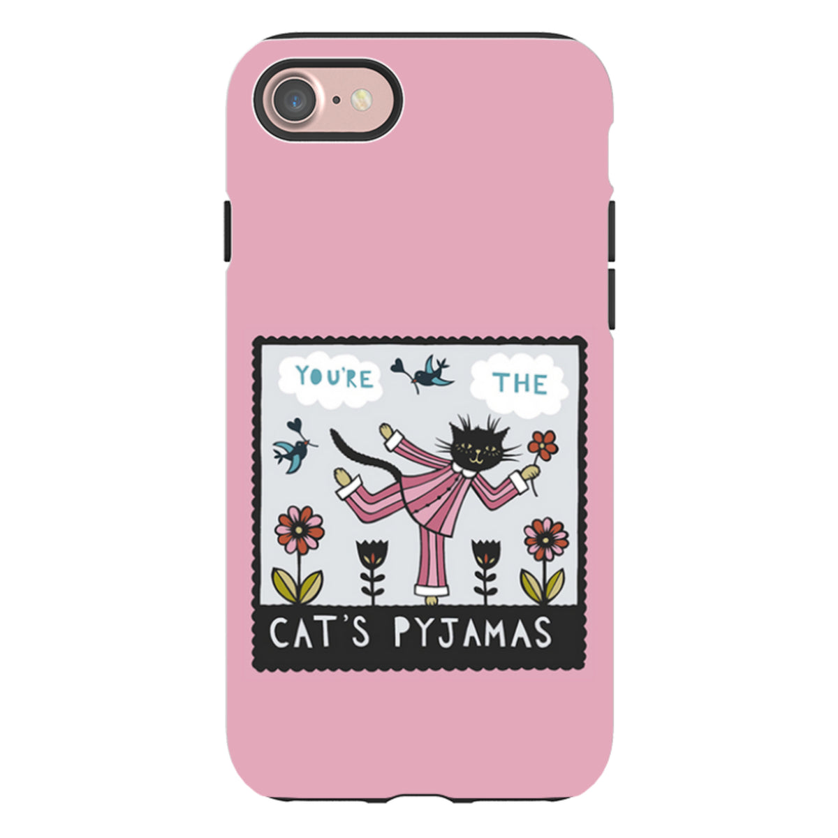 iPhone Tough Case - Cats Pyjamas Pink By Suzy Taylor