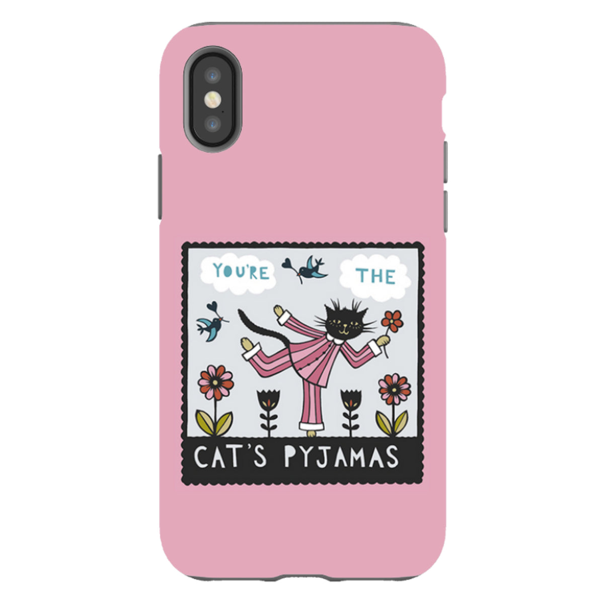 iPhone Tough Case - Cats Pyjamas Pink By Suzy Taylor