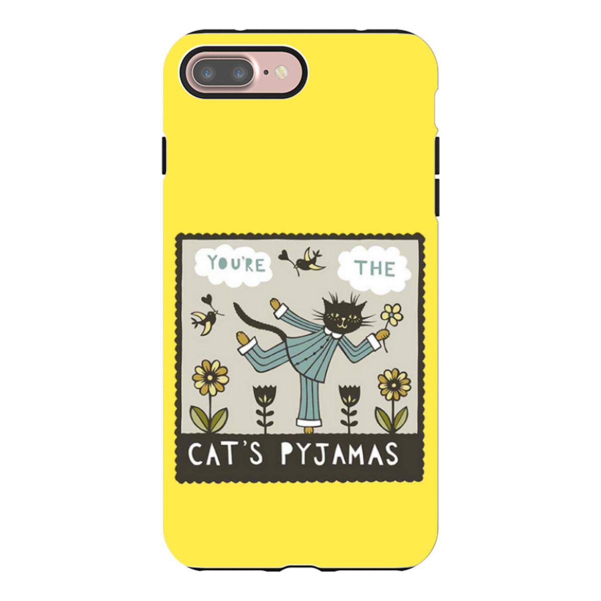 iPhone Tough Case - Cats Pyjamas Yellow By Suzy Taylor