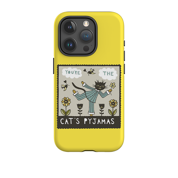 iPhone Tough Case - Cats Pyjamas Yellow By Suzy Taylor
