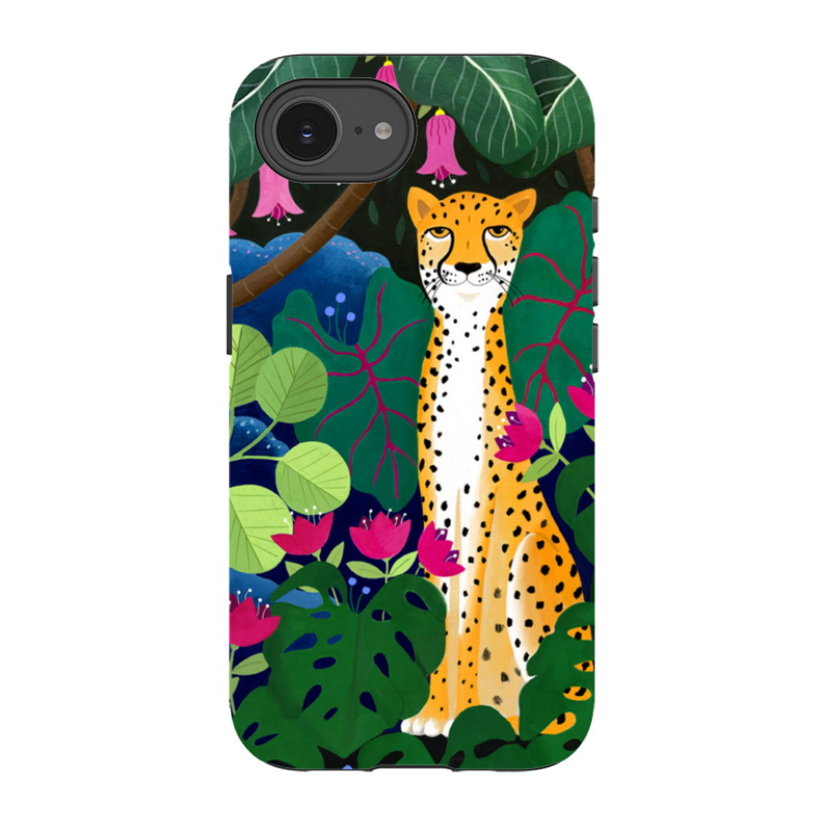 iPhone Tough Case - Cheetah And Monstera By Bex Parkin