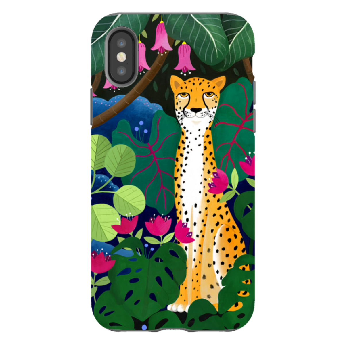 iPhone Tough Case - Cheetah And Monstera By Bex Parkin