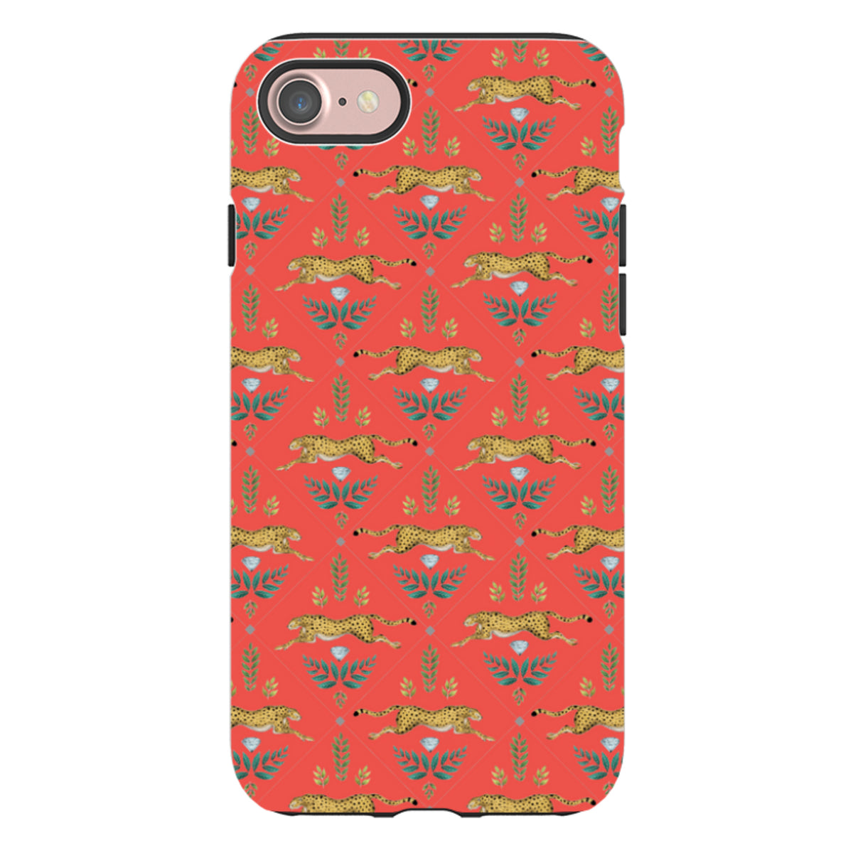 iPhone Tough Case - Cheetah Red By Catherine Rowe