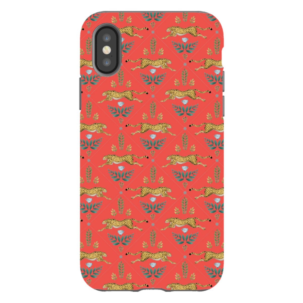 iPhone Tough Case - Cheetah Red By Catherine Rowe