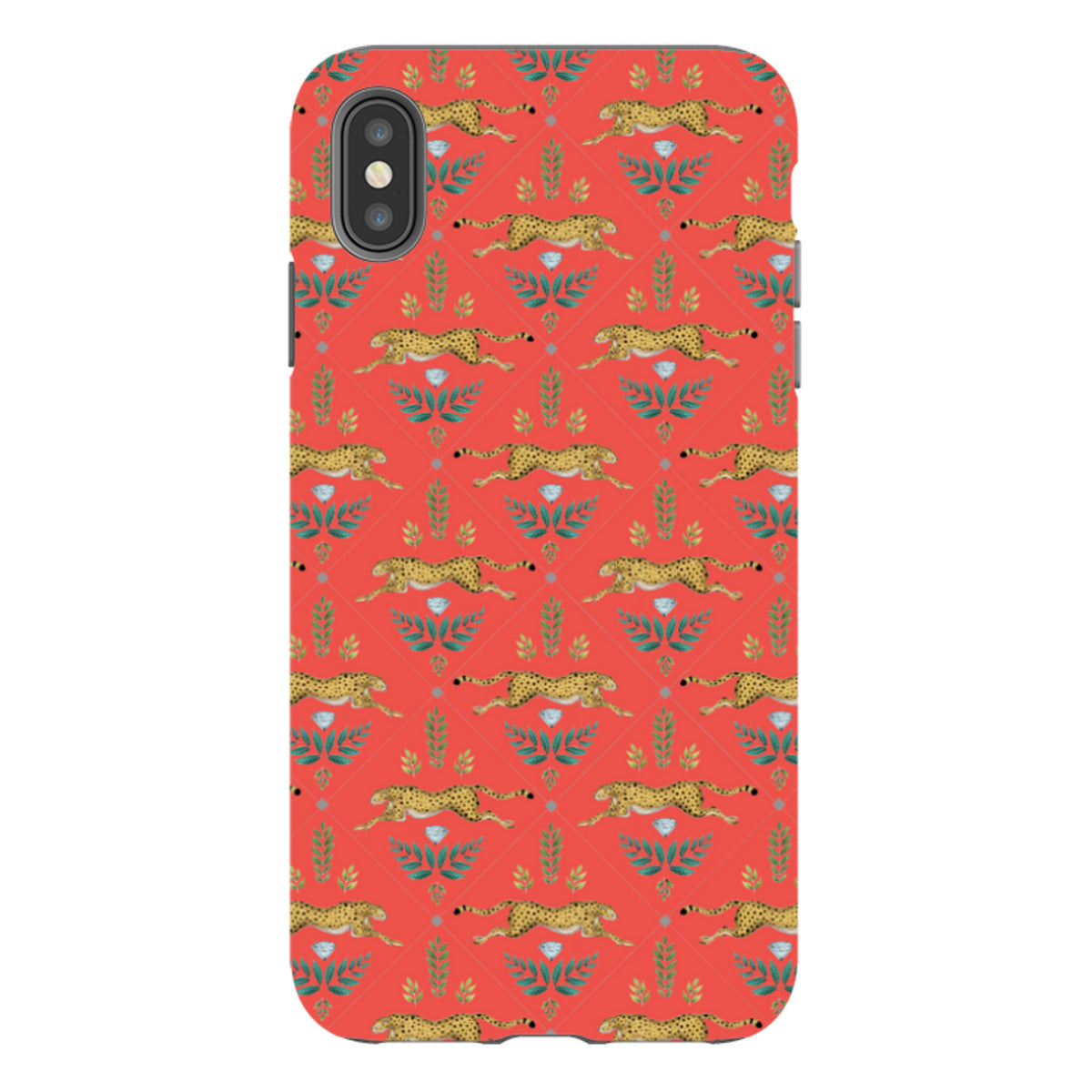 iPhone Tough Case - Cheetah Red By Catherine Rowe