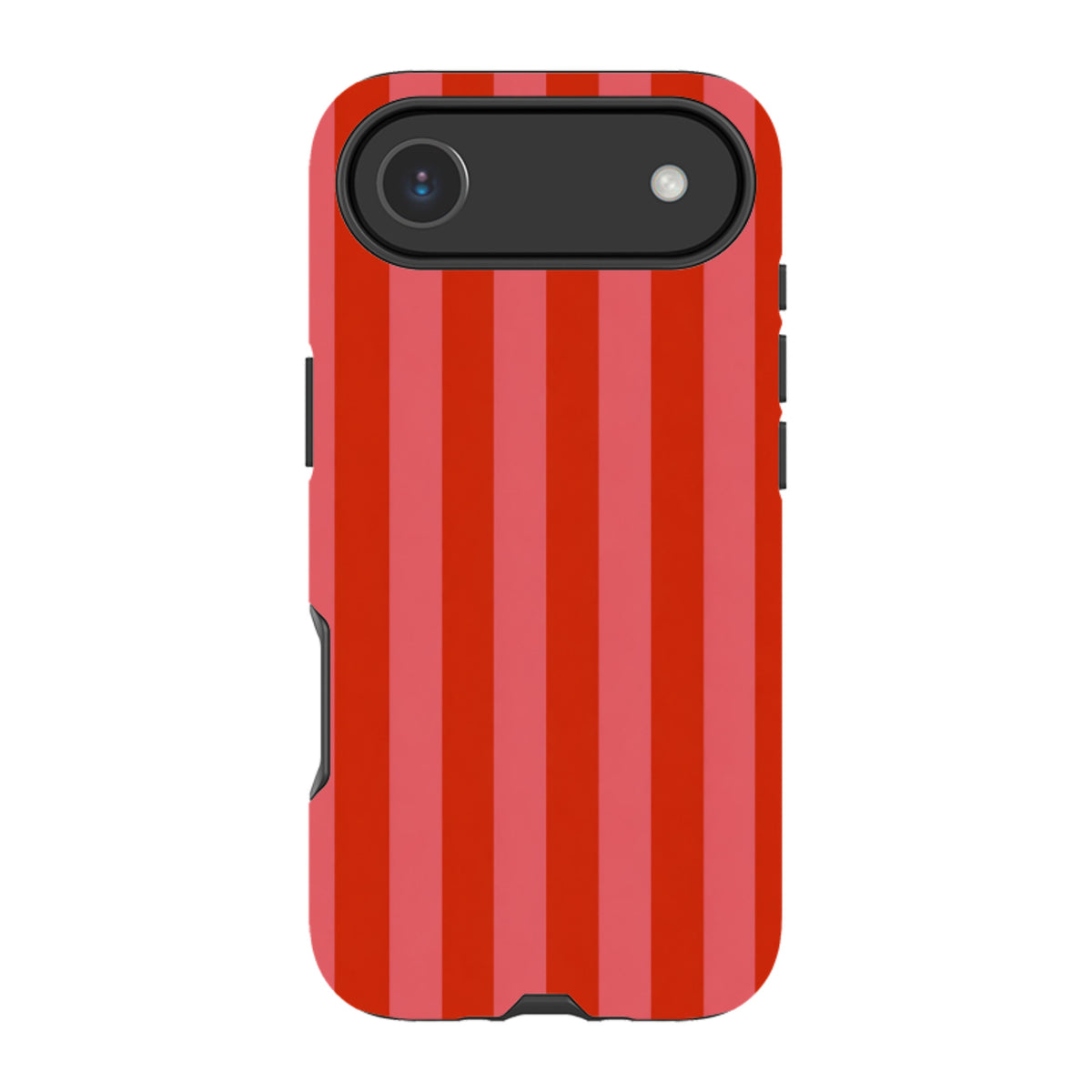 Здрав кейс за iPhone – червено и розово райе