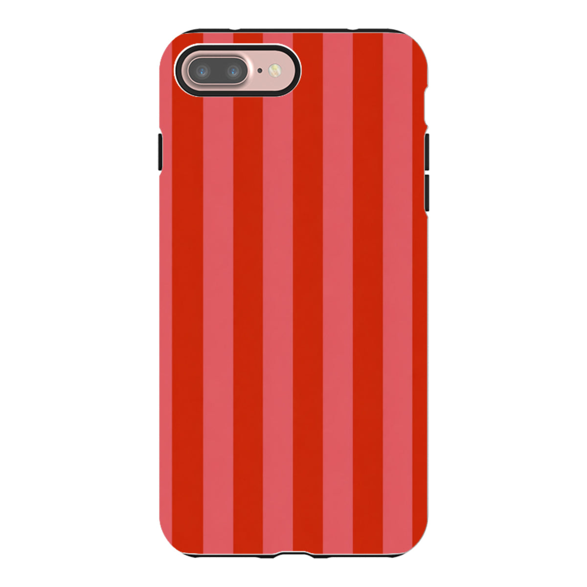 Здрав кейс за iPhone – червено и розово райе