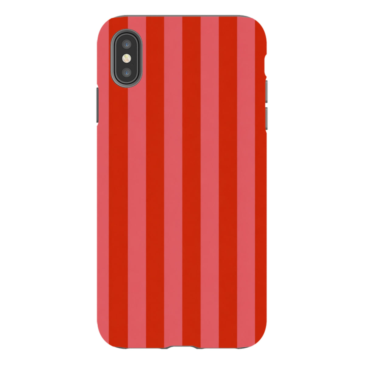 Здрав кейс за iPhone – червено и розово райе