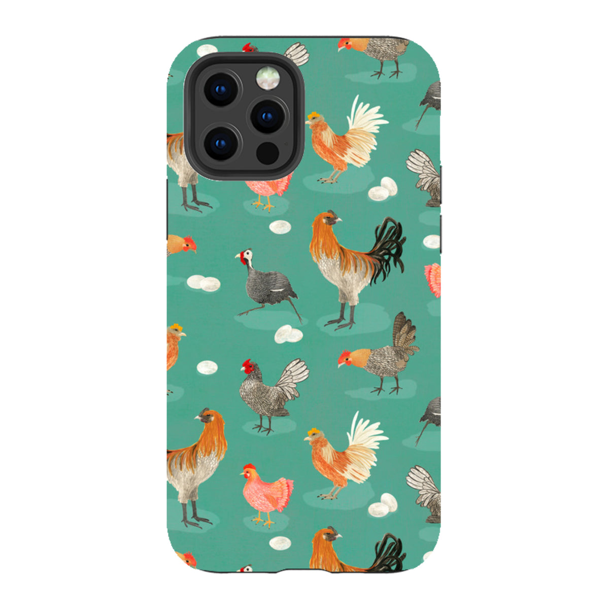 iPhone Tough Case - Chicken Teal By Katherine Quinn