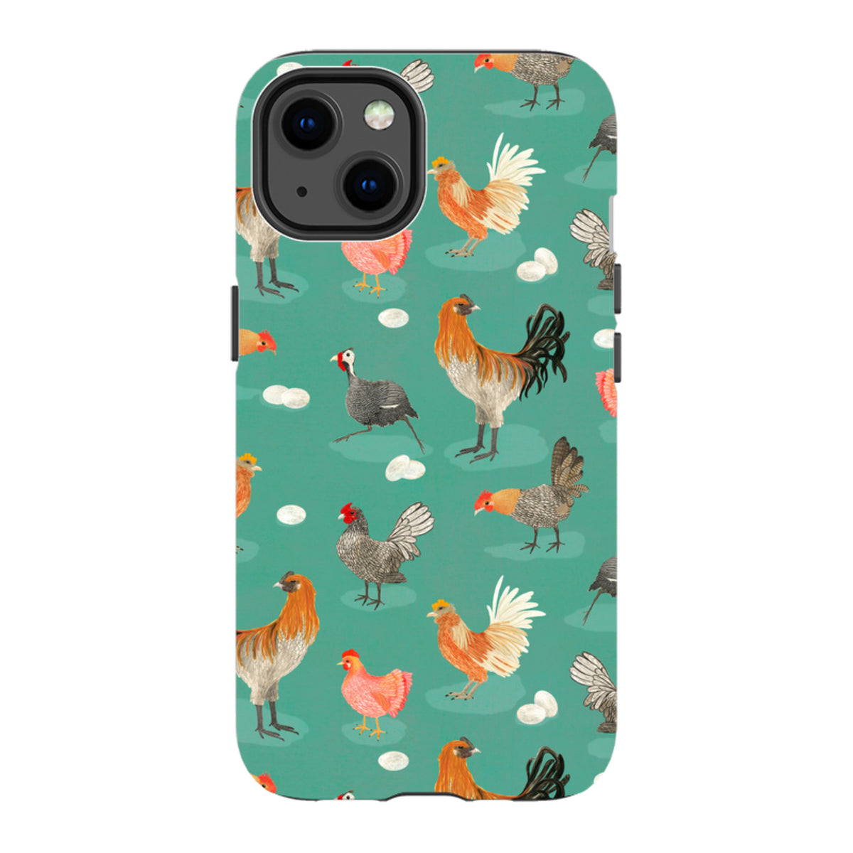 iPhone Tough Case - Chicken Teal By Katherine Quinn