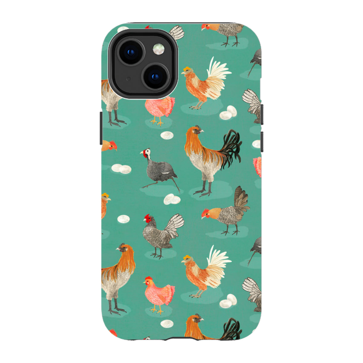 iPhone Tough Case - Chicken Teal By Katherine Quinn