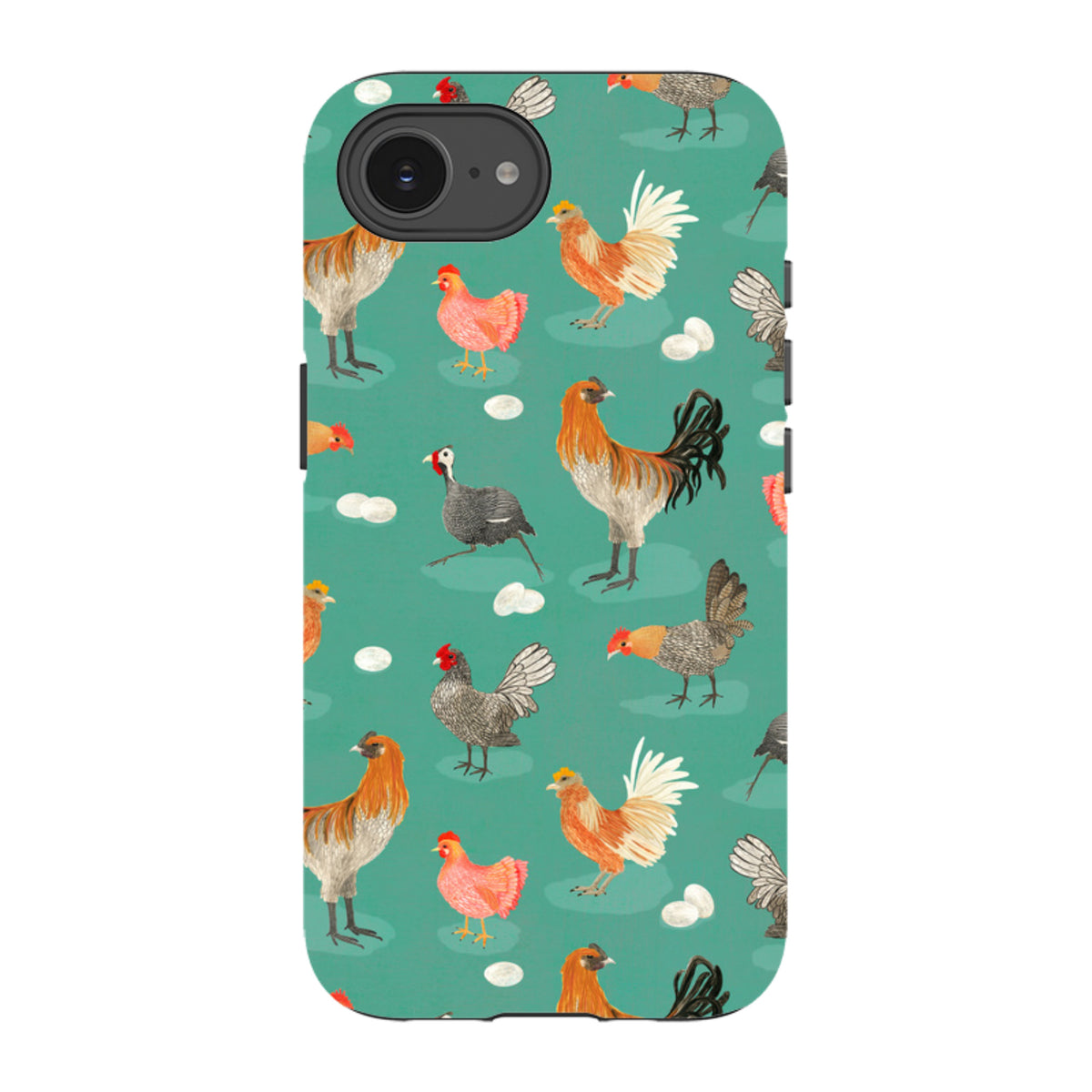 iPhone Tough Case - Chicken Teal By Katherine Quinn