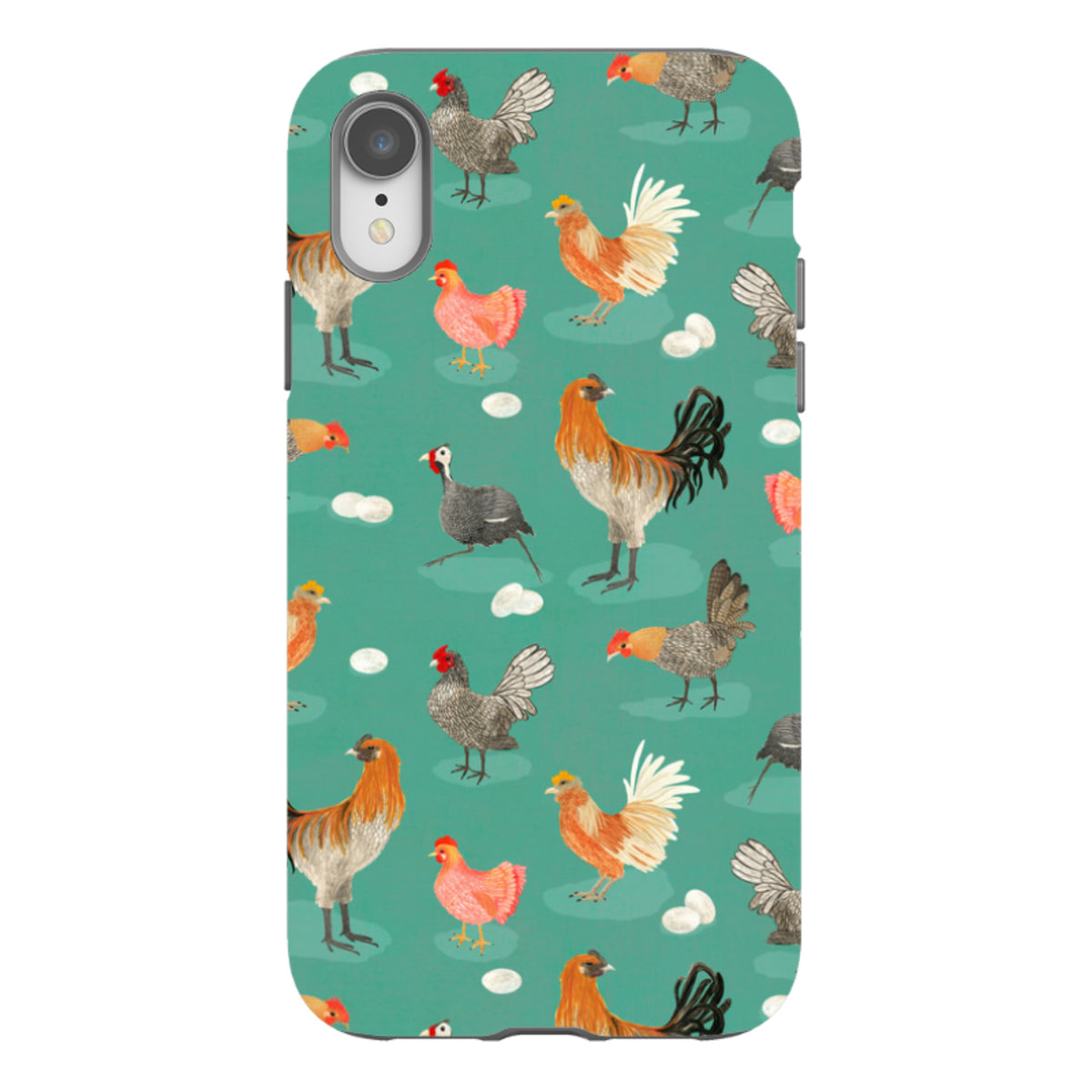 iPhone Tough Case - Chicken Teal By Katherine Quinn