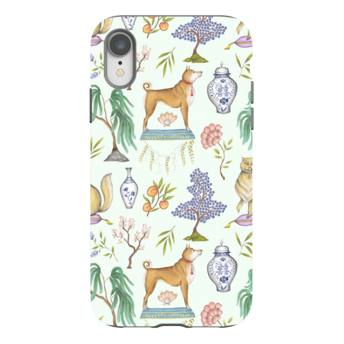 iPhone Tough Case - Chinoiserie Menagerie Green By Catherine Rowe