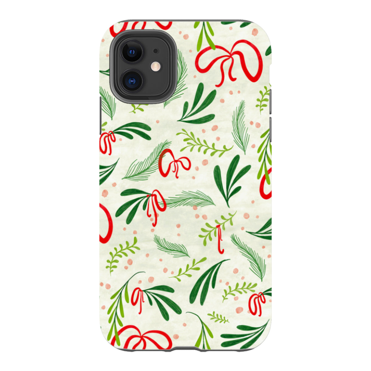 iPhone Tough Case - Christmas Bows By Katherine Quinn