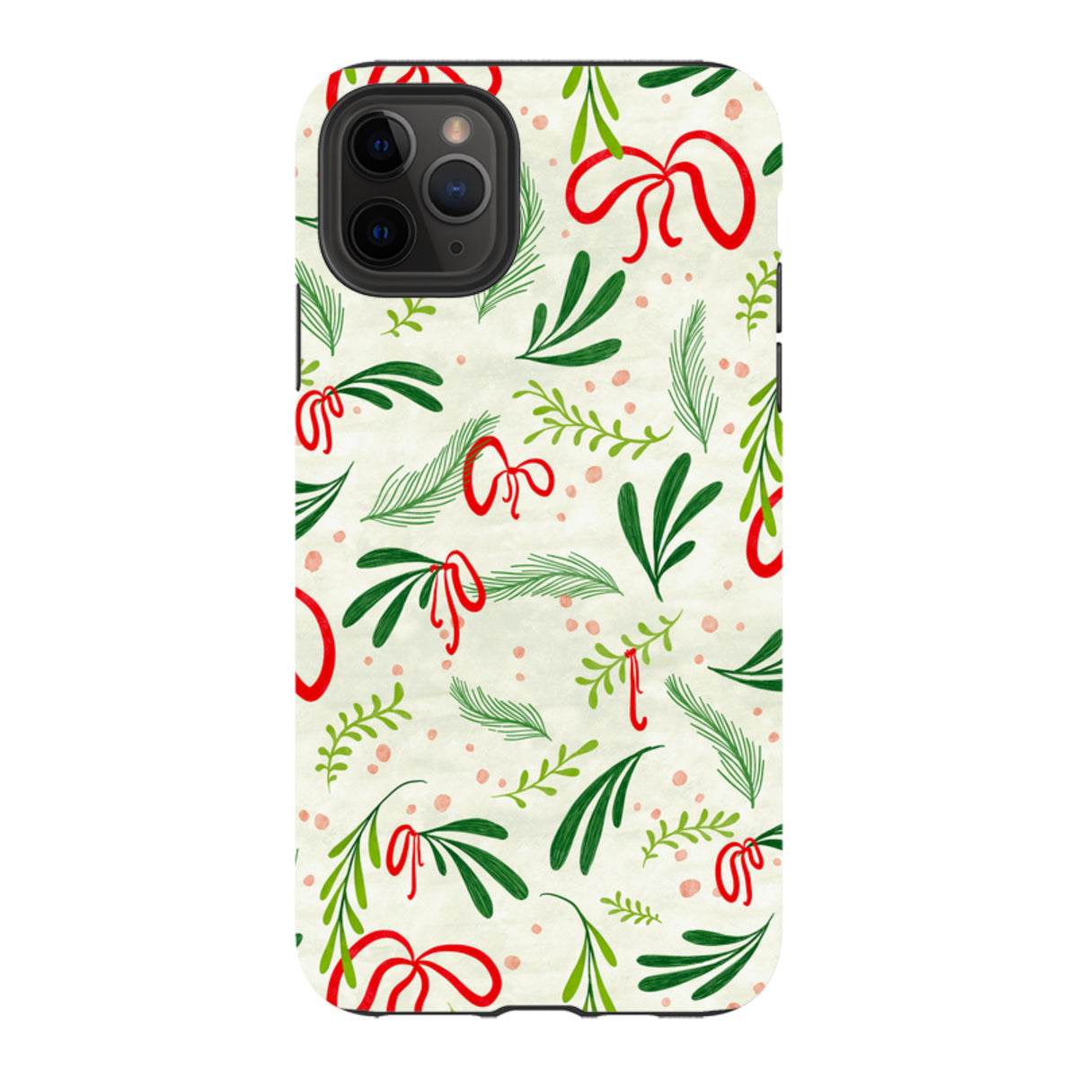 iPhone Tough Case - Christmas Bows By Katherine Quinn