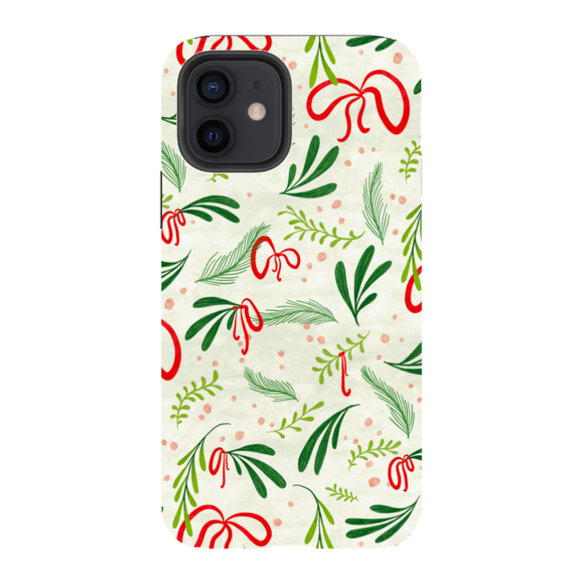 iPhone Tough Case - Christmas Bows By Katherine Quinn