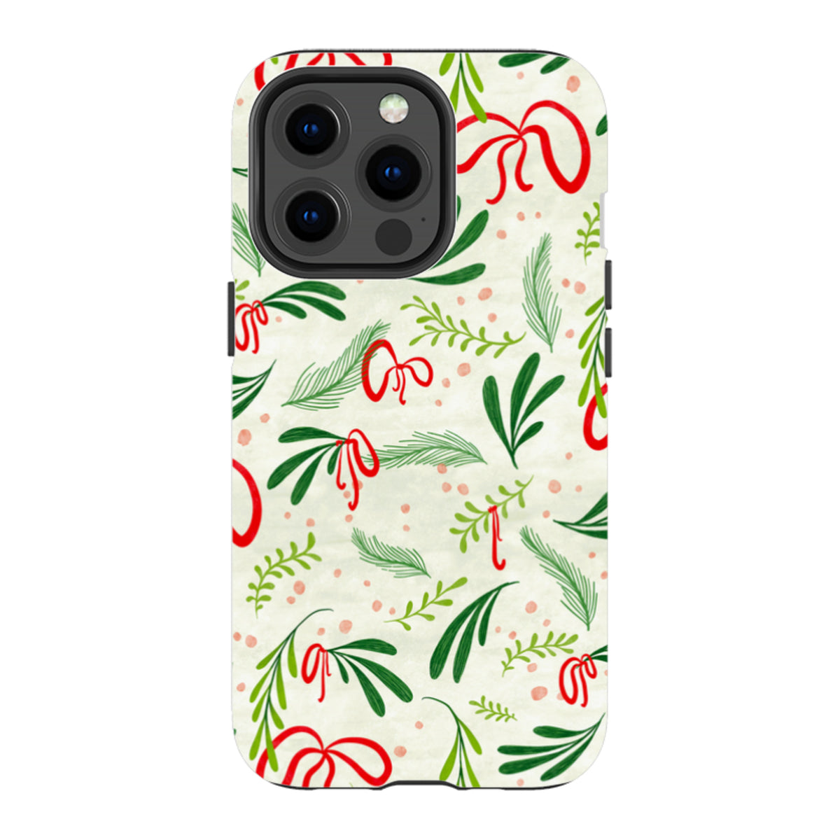 iPhone Tough Case - Christmas Bows By Katherine Quinn