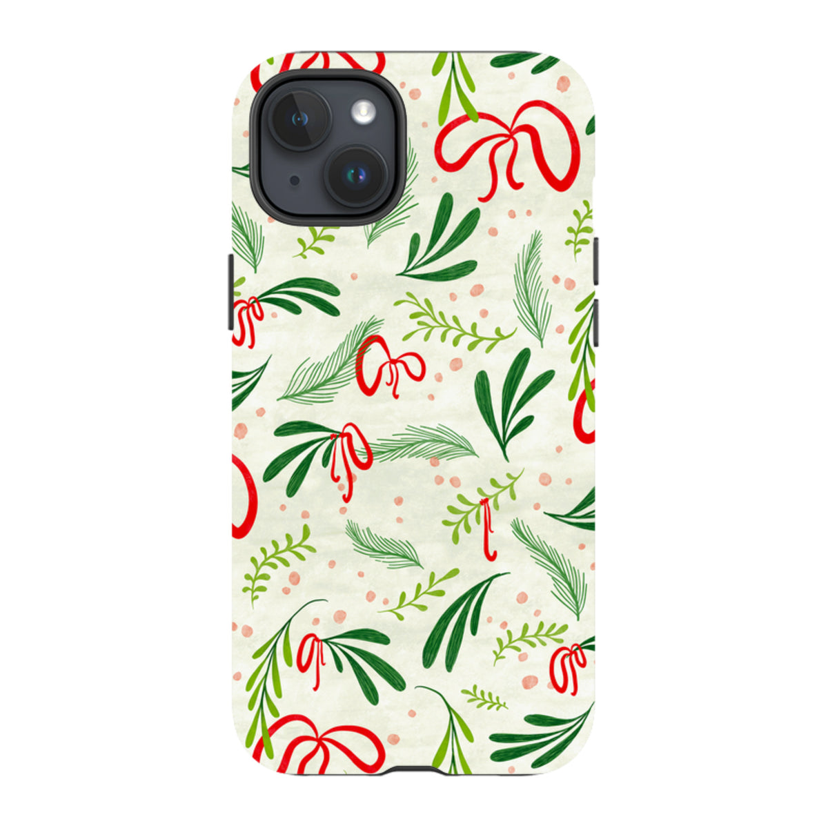 iPhone Tough Case - Christmas Bows By Katherine Quinn