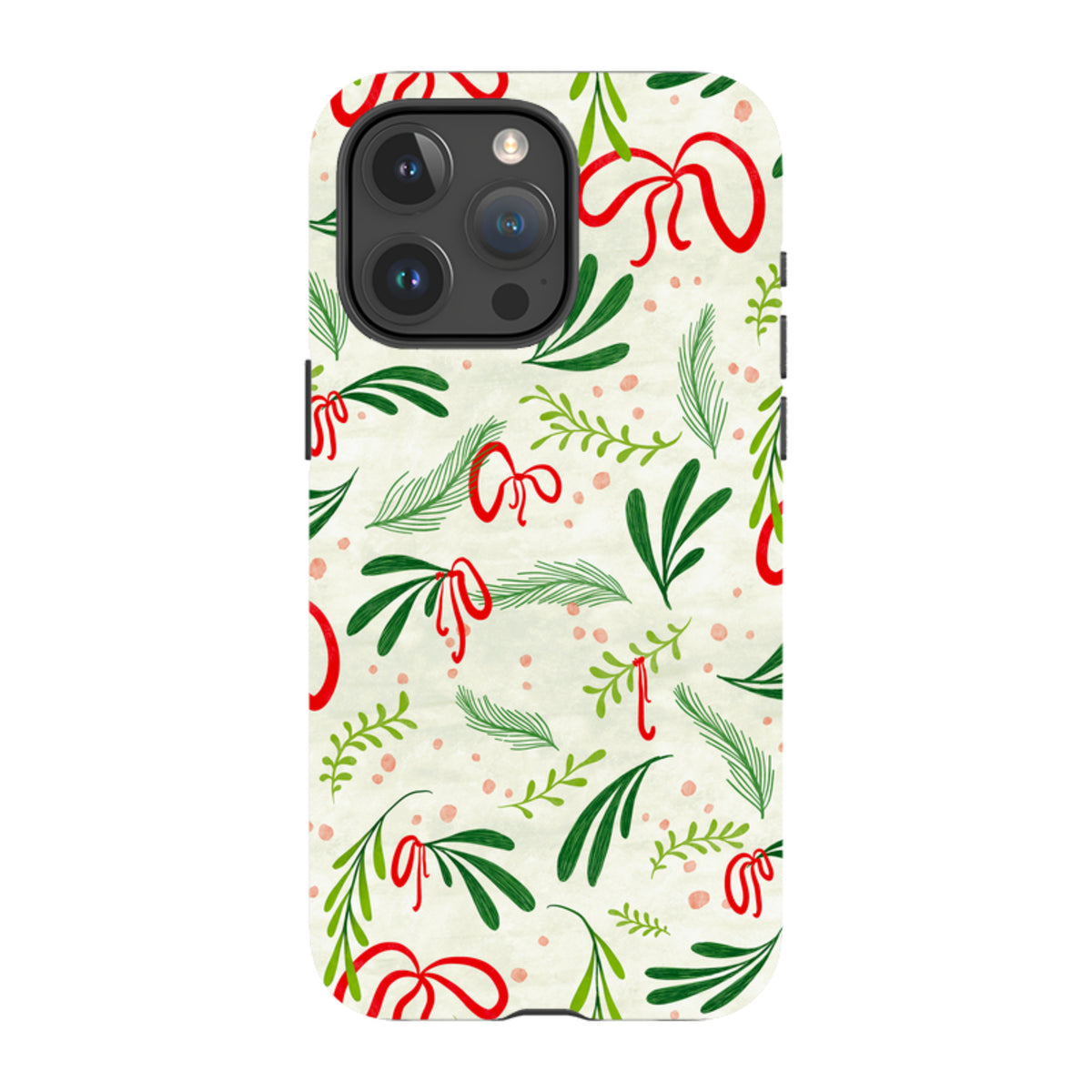 iPhone Tough Case - Christmas Bows By Katherine Quinn