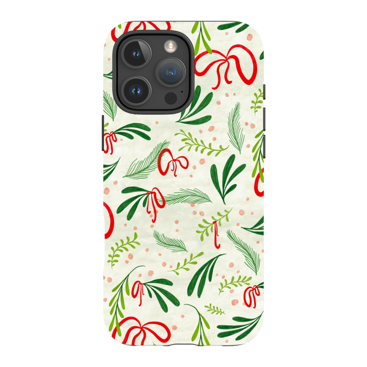 iPhone Tough Case - Christmas Bows By Katherine Quinn