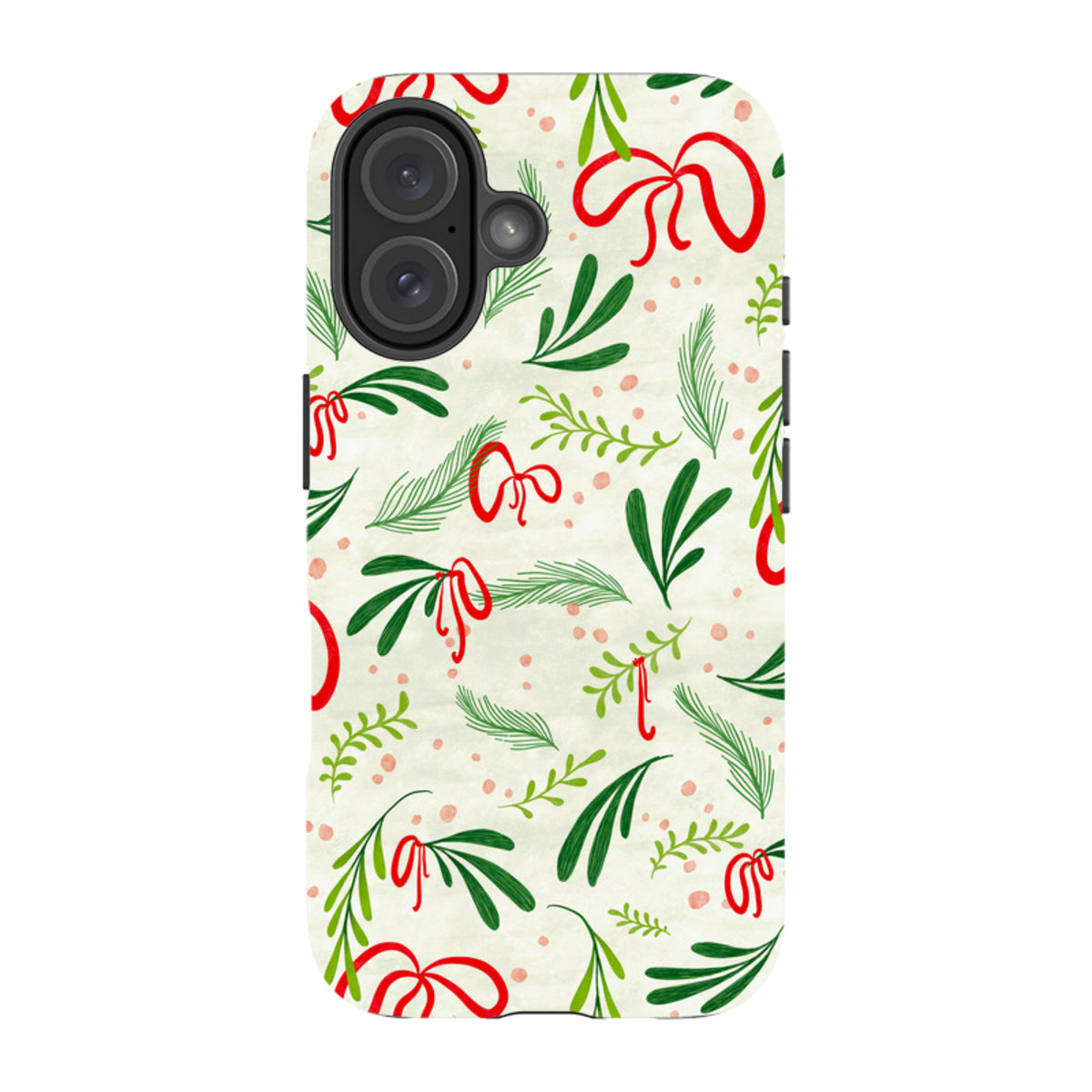 iPhone Tough Case - Christmas Bows By Katherine Quinn