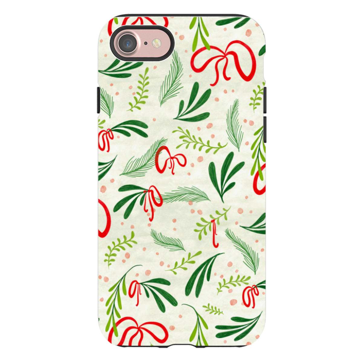 iPhone Tough Case - Christmas Bows By Katherine Quinn