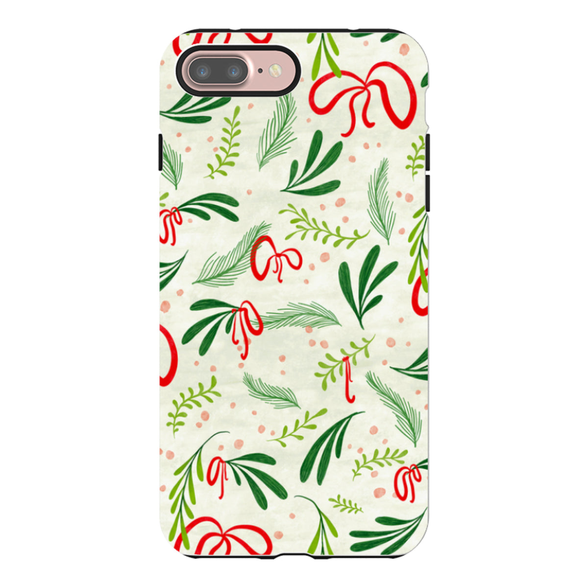 iPhone Tough Case - Christmas Bows By Katherine Quinn