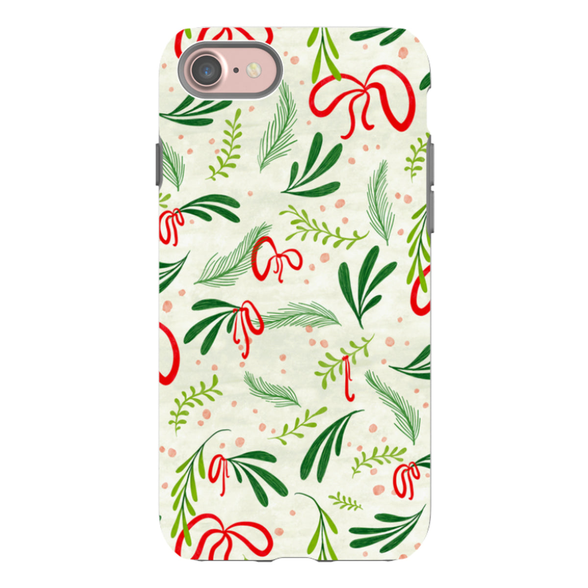 iPhone Tough Case - Christmas Bows By Katherine Quinn