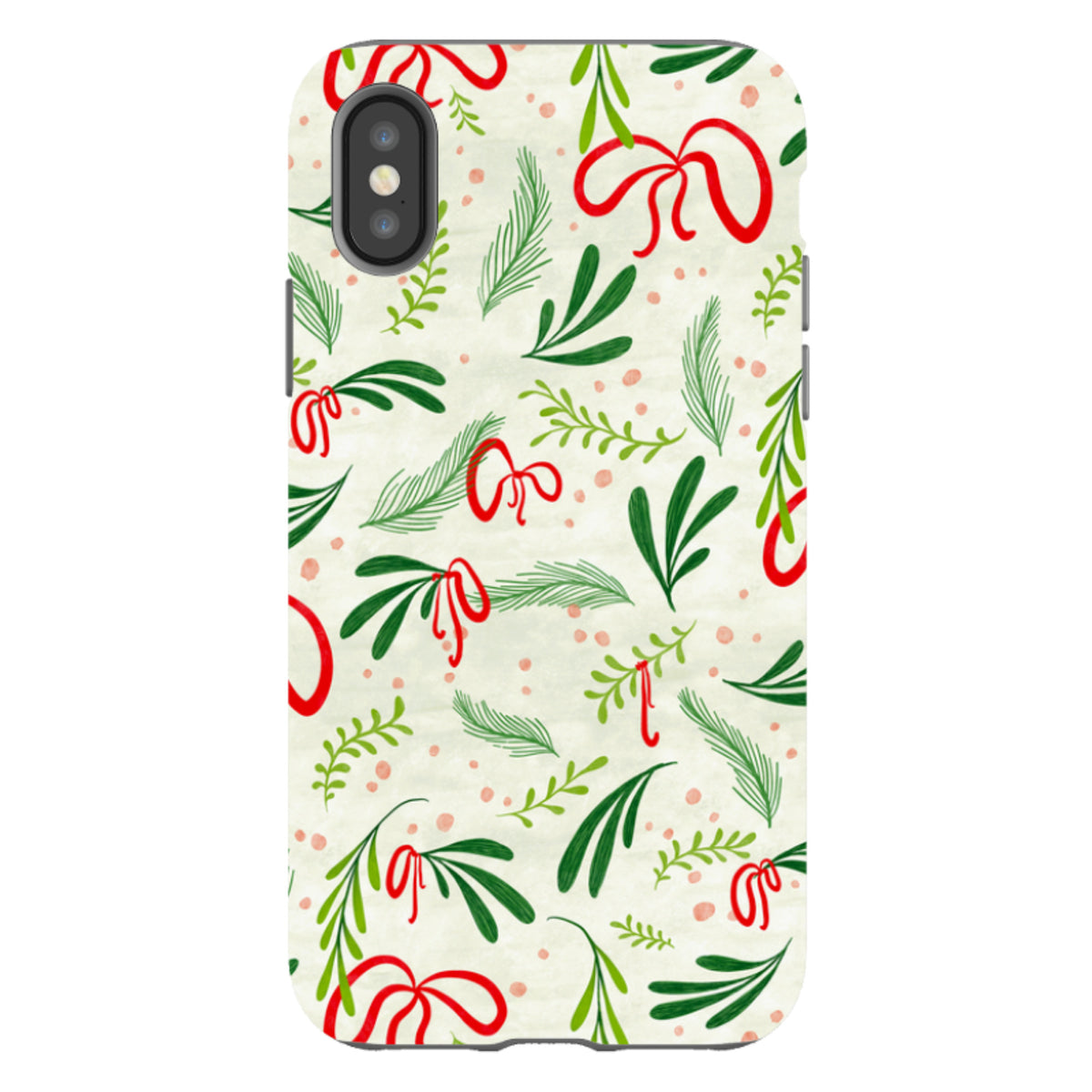 iPhone Tough Case - Christmas Bows By Katherine Quinn
