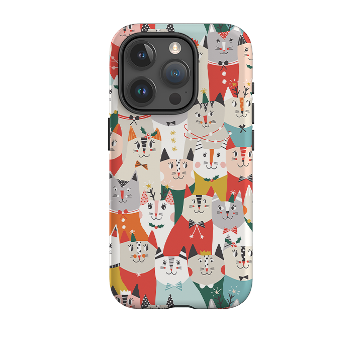 iPhone Tough Case - Weihnachtskatzen von Ali Brookes