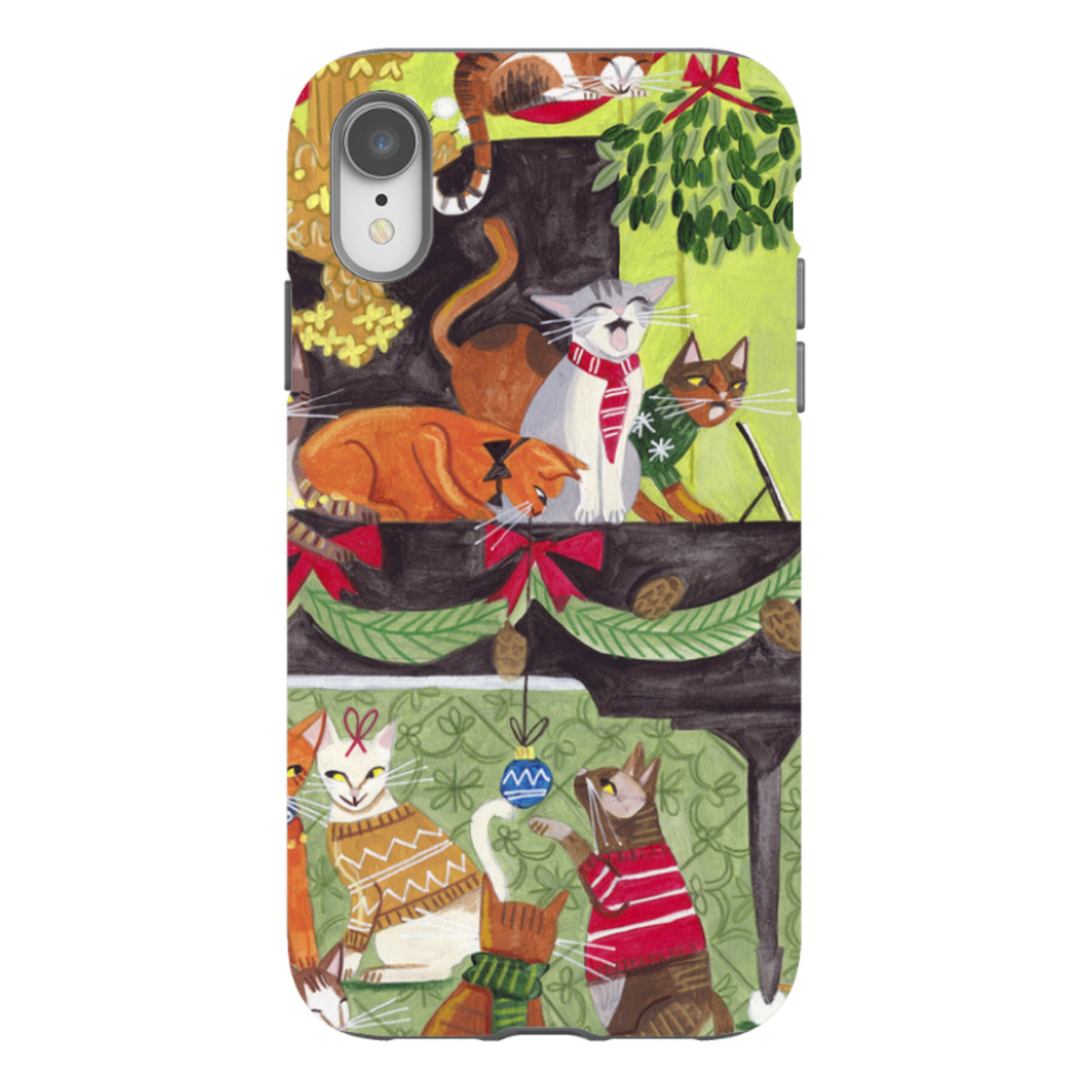 iPhone Tough Case - Christmas Cats II By Caroline Bonne Muller